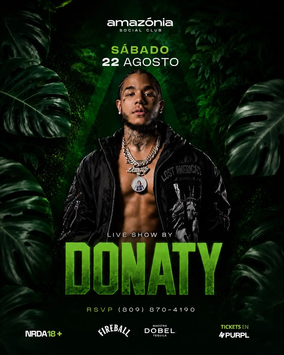 DONATY @AMAZONIA SATURDAYS SABADO 22 DE AGOSTO